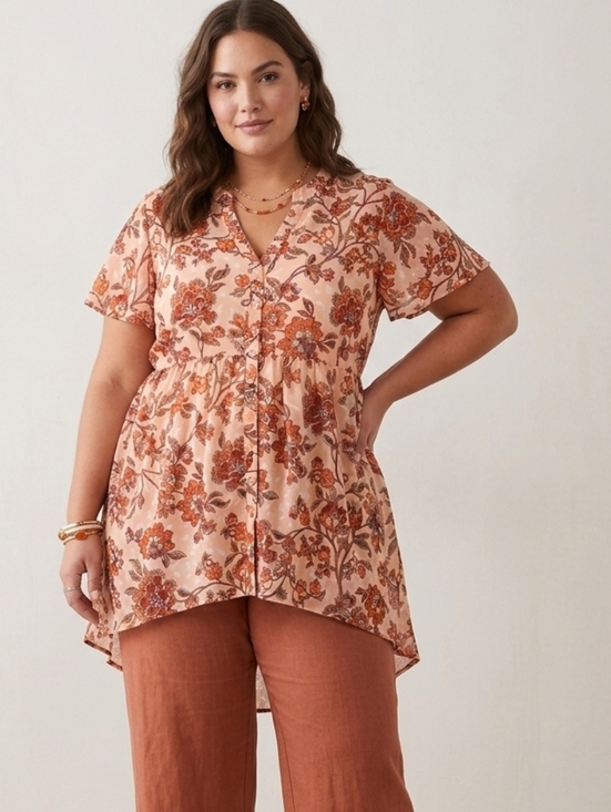 torrid Tops - TORRID - Lexie Chiffon Babydoll Top